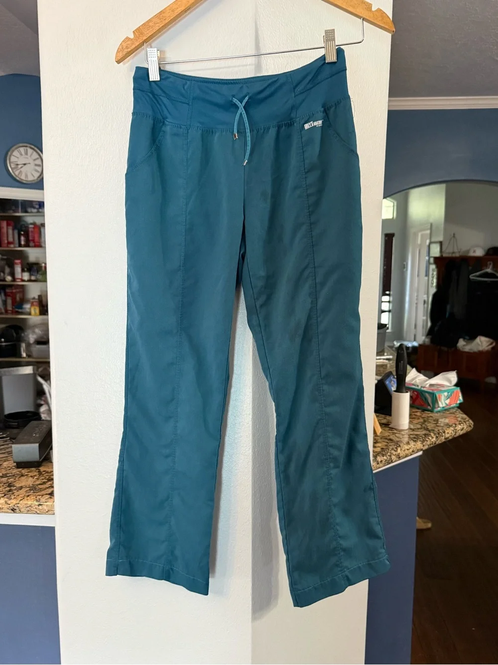 Matching Set of Grey's Anatomy ACTIVE Teal V-Neck Scrub Top S and Pants XS